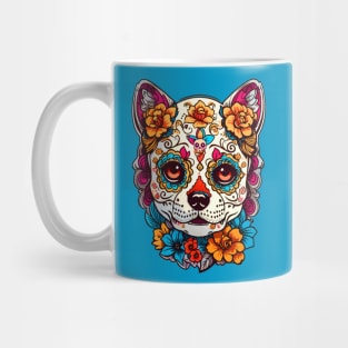 Sugar Skull Dog Mug